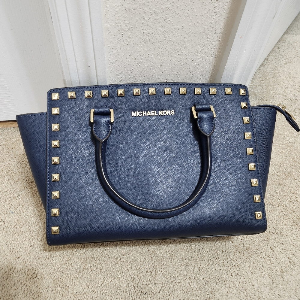 Michael Kors Navy Blue Studded Women's Bag